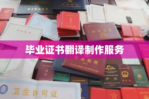 漳浦毕业证书翻译制作服务