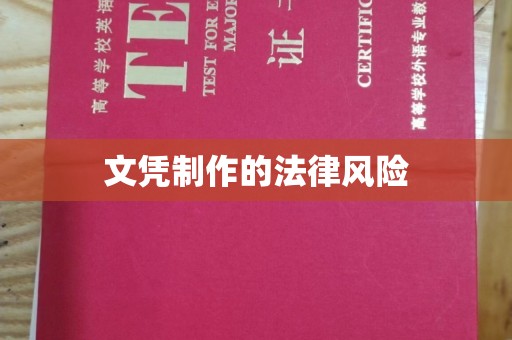 漳浦文凭制作的法律风险