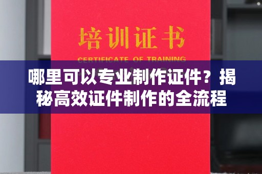 漳浦哪里可以专业制作证件？揭秘高效证件制作的全流程
