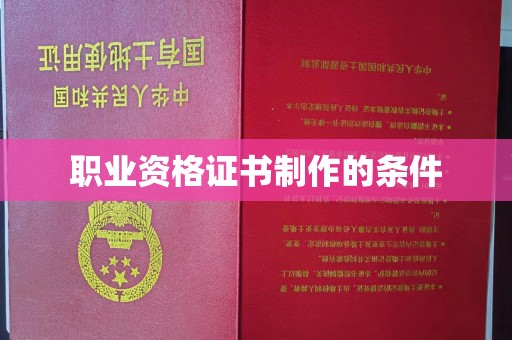 漳浦职业资格证书制作的条件