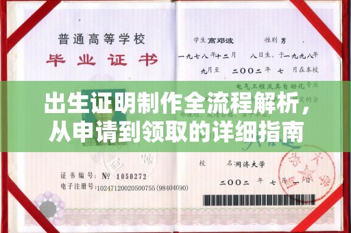 漳浦出生证明制作全流程解析，从申请到领取的详细指南