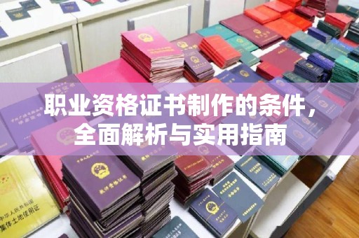 漳浦职业资格证书制作的条件，全面解析与实用指南